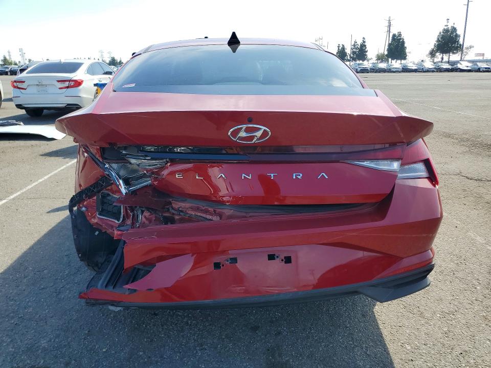 2022 Hyundai Elantra VIN KMHLS4AG3NU244862 COPART salvage auction — REAR END, Ca - Salvage Certificate, sold $2,800 on 2026-07-09 (photo 6)