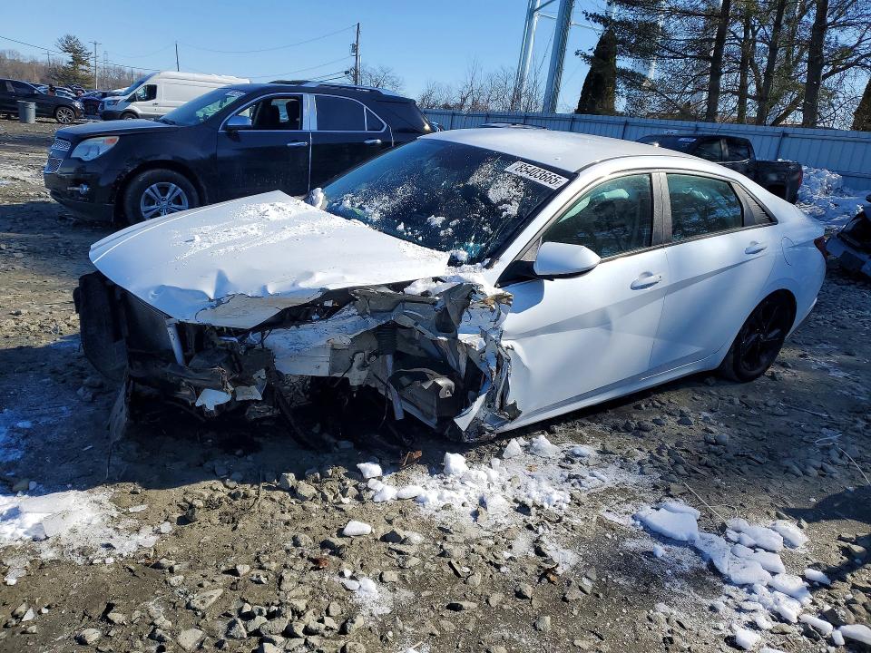 2021 Hyundai Elantra VIN 5NPLS4AG3MH016681 COPART salvage auction — FRONT END, Nj - Cert Of Title-Salvage, sold $1,150 on 2026-07-27 (photo 1)