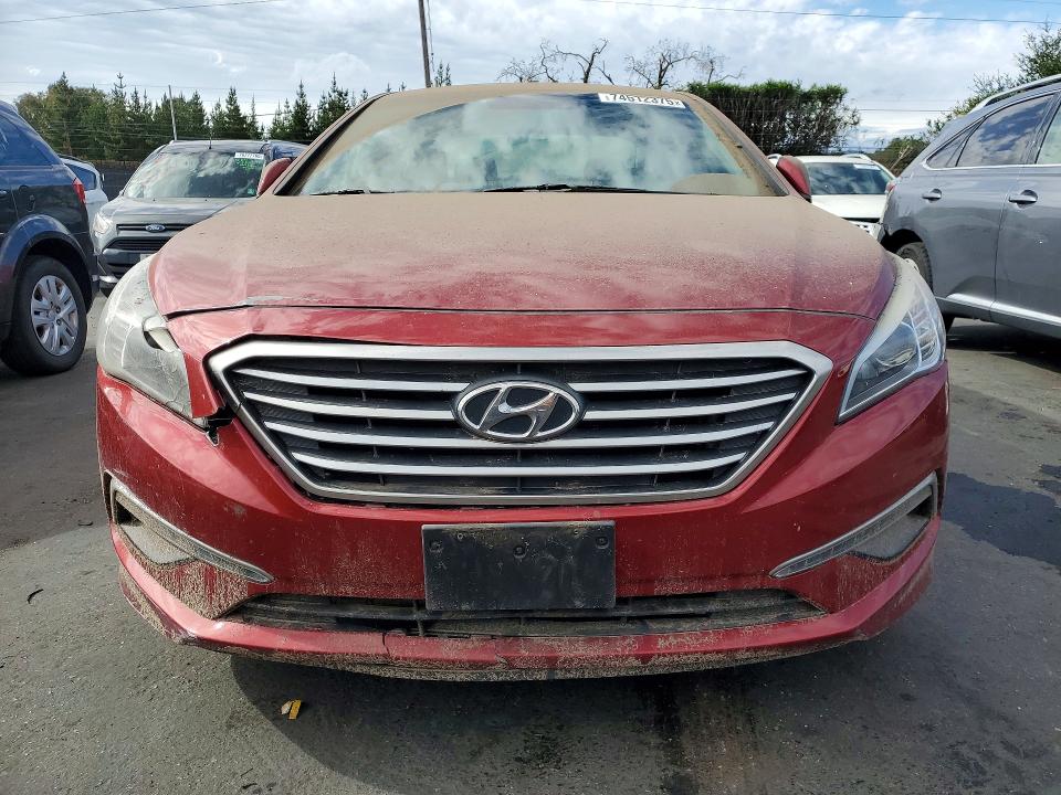 2015 Hyundai Sonata VIN 5NPE24AF8FH124345 COPART salvage auction — FRONT END, CA - DIS/DLR/EXP APP FOR DUP CLEAN, sold $900 on 2026-07-02 (photo 5)