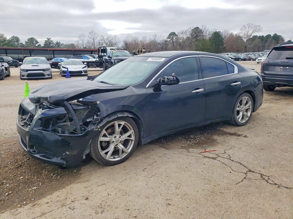 2012 Nissan Maxima VIN 1N4AA5AP3CC820690 COPART salvage auction — FRONT END, Ms - Cert Of Title-Salvaged, sold $400 on 2026-07-03 (photo 1)