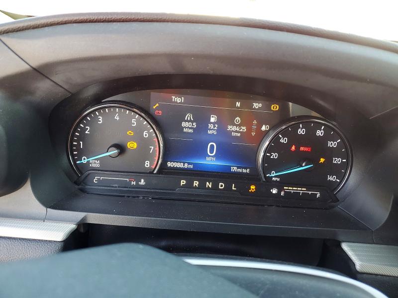 2021 Ford Explorer VIN 1FMSK7DH1MGA37787 COPART salvage auction — FRONT END, Fl - Certificate Of Destruction, sold $7,800 on 2026-07-09 (photo 9)