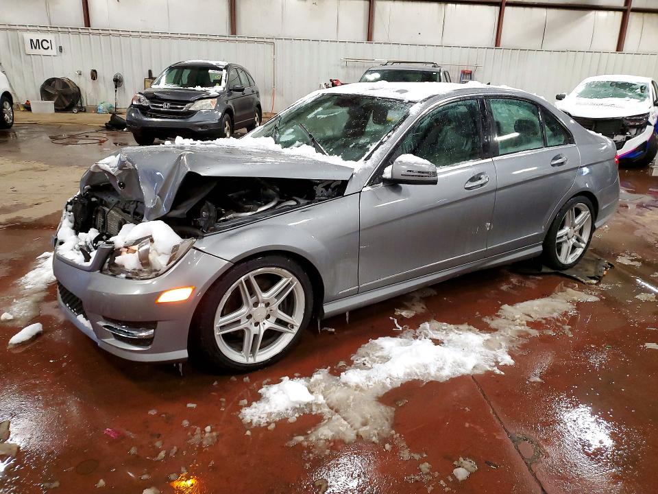 2014 Mercedes-benz VIN WDDGF8AB3EG245679 COPART salvage auction — FRONT END, Mi - Cert Of Title-Salvage Vehicle, sold $850 on 2026-07-10 (photo 1)