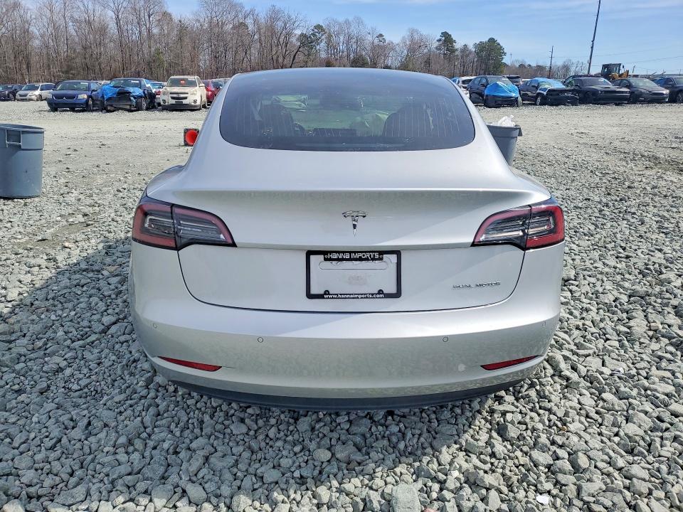 2018 Tesla Model 3 VIN 5YJ3E1EB6JF097335 COPART salvage auction — FRONT END, NC - UNREGISTERABLE CERT OF TITLE, sold $6,000 on 2026-07-29 (photo 6)