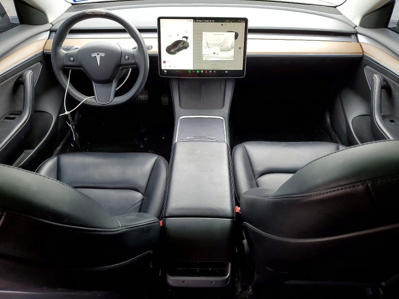 2022 Tesla Model 3 VIN 5YJ3E1EA8NF130896 COPART salvage auction — FRONT END, Tx - Salvage Vehicle Title, sold $9,300 on 2026-07-10 (photo 8)