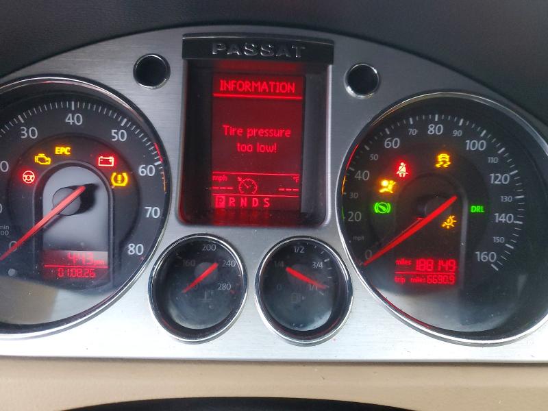 2008 Volkswagen Passat VIN WVWDU73CX8E165864 COPART salvage auction — FRONT END, Ma - Cert Of Title-Reconstrctd Coll, sold $450 on 2026-07-29 (photo 9)