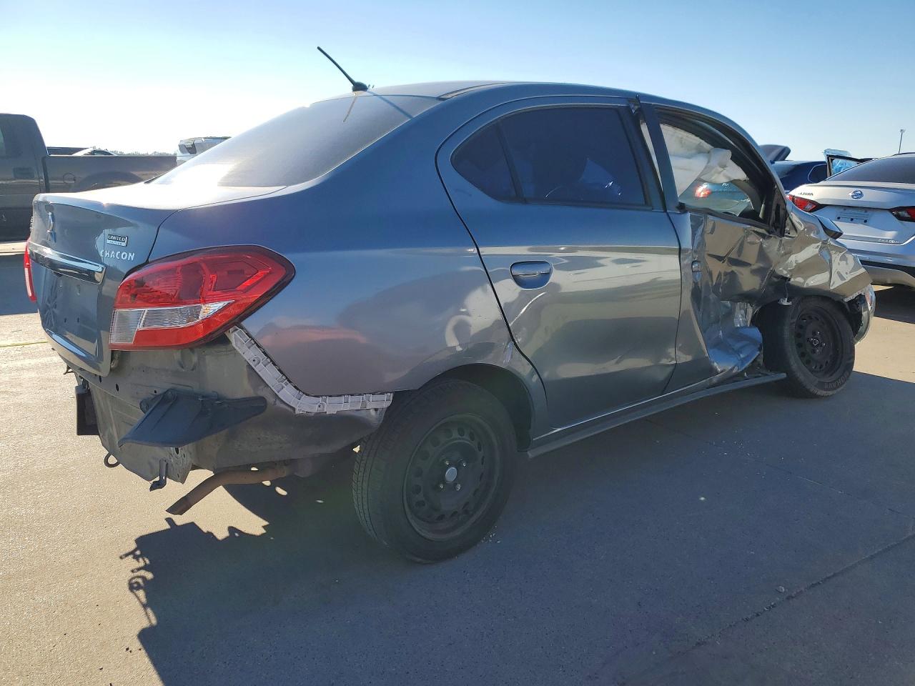 2020 Mitsubishi Mirage VIN ML32F4FJXLHF09216 COPART salvage auction — All Over, TX - SALVAGE VEHICLE TITLE, sold $1,200 on 2026-07-02 (photo 3)
