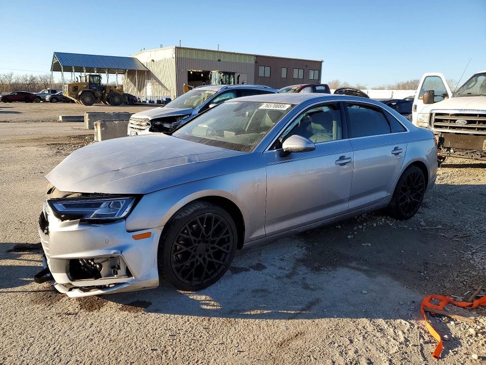 2019 Audi A4 VIN WAUHMAF4XKA043164 COPART salvage auction — FRONT END, Ks - Cert Of Title-Salvage, sold $1,800 on 2026-07-28 (photo 1)