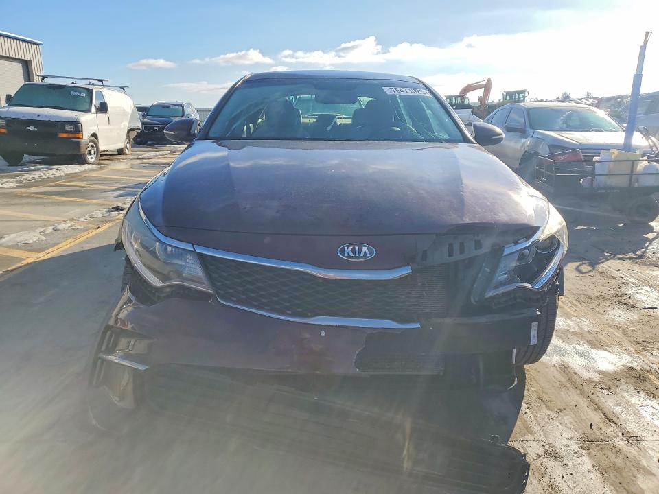 2016 Kia Optima VIN 5XXGT4L31GG116111 COPART salvage auction — FRONT END, Salvage Title, sold $225 on 2026-07-23 (photo 5)