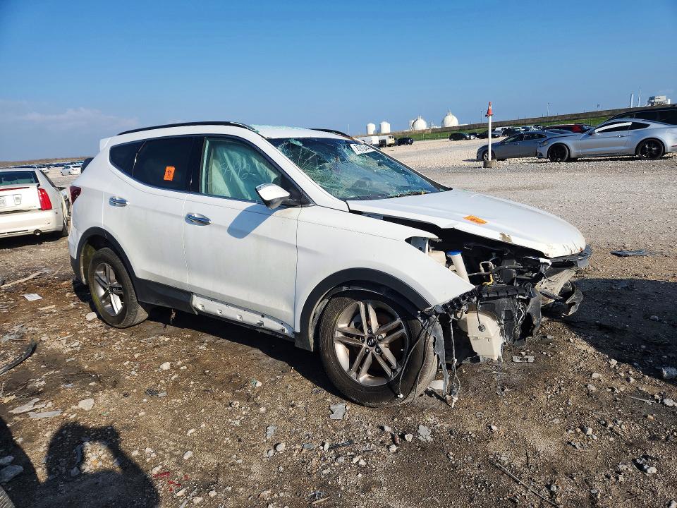 2017 Hyundai Santa fe VIN 5XYZU3LB7HG396010 COPART salvage auction — FRONT END, La - Certificate Of Title, sold $70 on 2026-07-29 (photo 4)