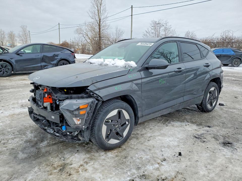 2025 Hyundai Kona VIN KM8HC3A61SU032736 COPART salvage auction — SIDE, Qc - Gravement Accidente, sold $150 on 2026-07-14 (photo 1)