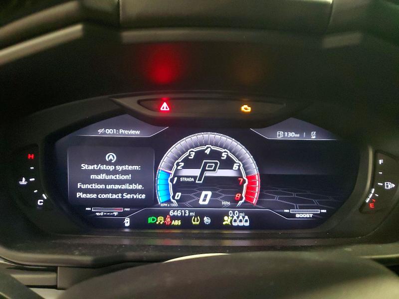 2019 Lamborghini Urus VIN ZPBUA1ZL6KLA04680 COPART salvage auction — Rear End, TX - SALVAGE TITLE-FLOOD DAMAGE, sold $72,500 on 2026-06-25 (photo 9)