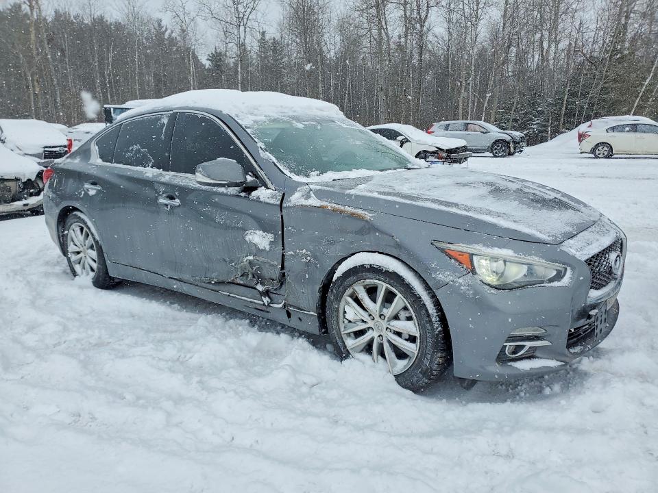 2014 Infiniti Q50 VIN JN1BV7AR5EM692369 COPART salvage auction — FRONT END, ON - PERMIT NO BRAND - UNFIT, sold $1,550 on 2026-07-28 (photo 4)