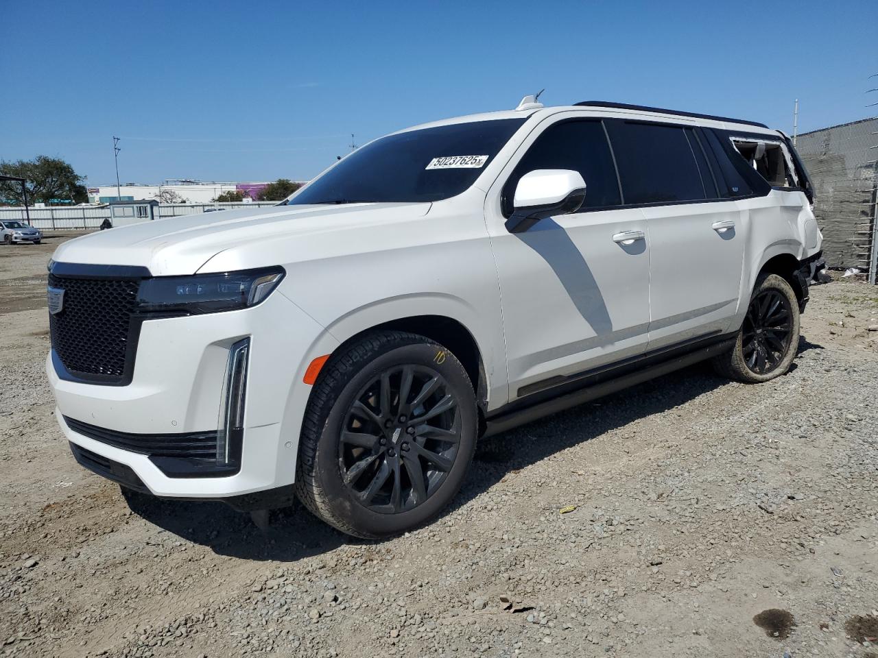 2024 Cadillac Escalade ESV VIN 1GYS4RKL1RR409717 COPART salvage auction — Rear End, CA - SALVAGE CERTIFICATE, sold $46,500 on 2025-12-12 (photo 1)
