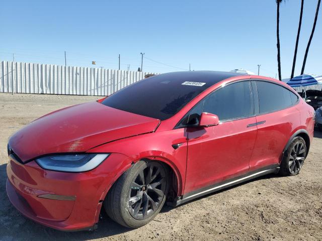 2022 Tesla Model x VIN 7SAXCDE51NF340092 COPART salvage auction — MINOR DENT/SCRATCHES, Ca - Non-Repairable Vehicle Cert, sold $1,100 on 2026-07-28 (photo 1)