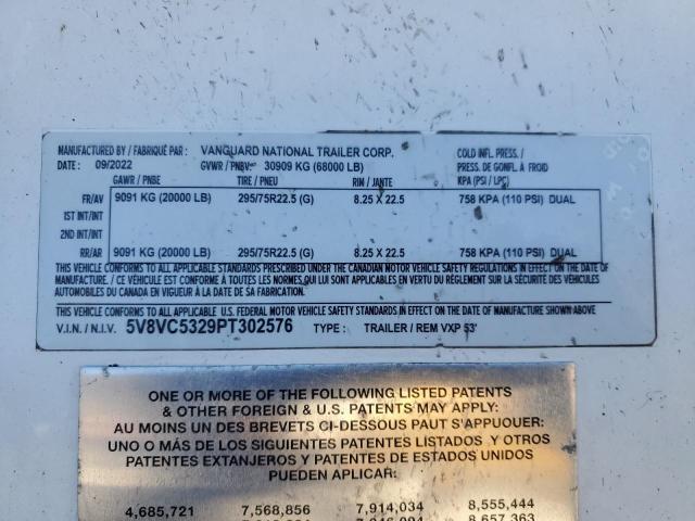 2023 VIN 5V8VC5329PT302576 COPART salvage auction — ROOF, OH - CERT OF TITLE-SALVAGE, sold $10 on 2026-07-30 (photo 8)