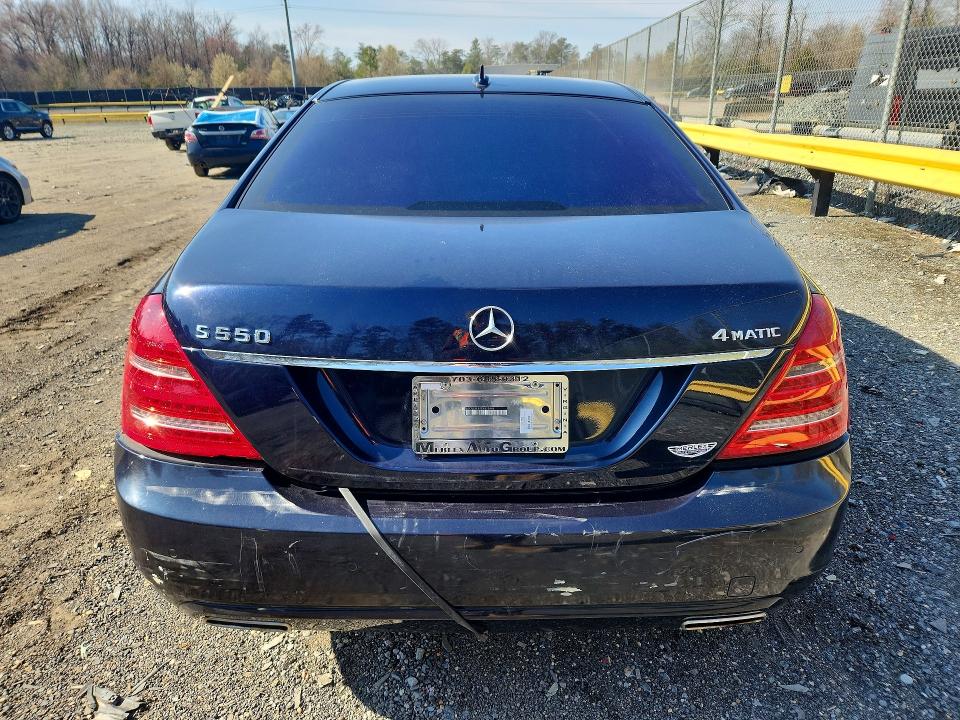 2013 Mercedes-benz S class VIN WDDNG9EB1DA523646 COPART salvage auction — REAR END, MD - CERT OF SALVAGE > 75% DAMAGE, sold $850 on 2026-07-28 (photo 6)