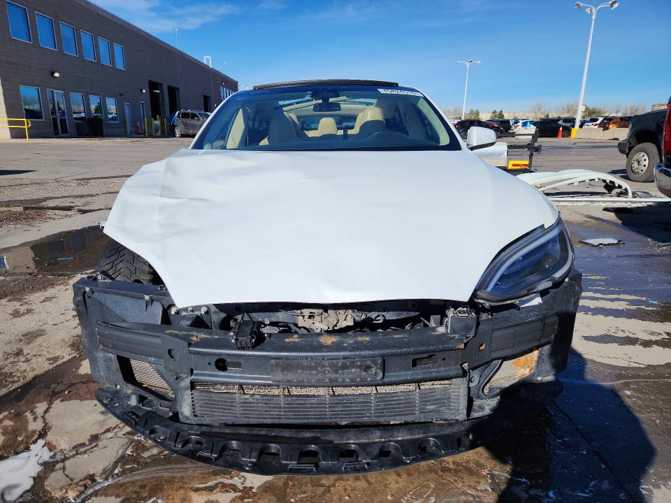 2016 Tesla Model s VIN 5YJSA1E27GF164945 COPART salvage auction — FRONT END, Co - Public - Salvage Title, sold $3,700 on 2026-07-27 (photo 5)