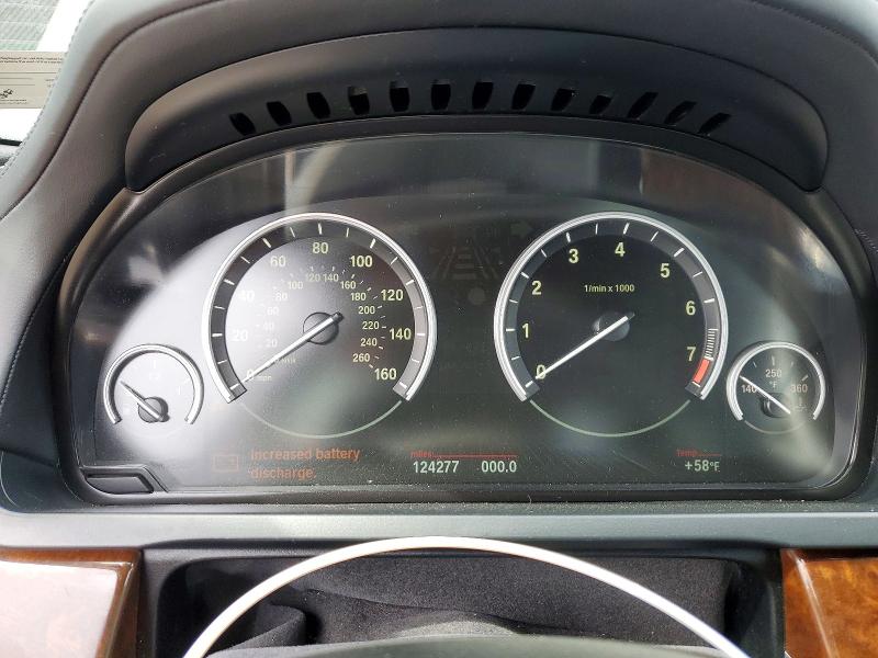 2013 BMW 7er VIN WBAYF8C51DD141369 COPART salvage auction — FRONT END, Md - Cert Of Salvage > 75% Damage, sold $1,400 on 2026-07-28 (photo 9)