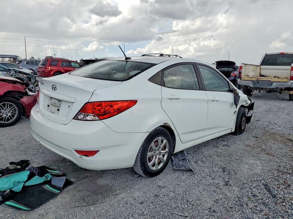 2013 Hyundai Accent VIN KMHCT4AE8DU368281 COPART salvage auction — FRONT END, Fl - Certificate Of Destruction, sold $325 on 2026-07-28 (photo 3)