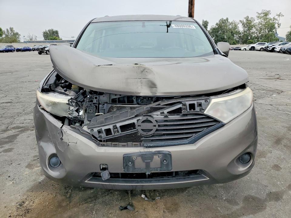 2015 Nissan Quest VIN JN8AE2KP9F9122991 COPART salvage auction — FRONT END, Ca - Salvage Certificate, sold $425 on 2026-07-02 (photo 5)