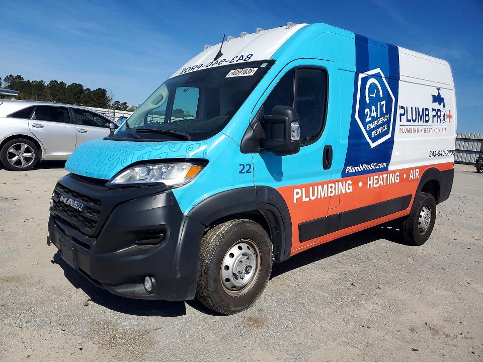2023 Ram Promaster city VIN 3C6LRVCG9PE591642 COPART salvage auction — FRONT END, Sc - Cert Of Title-Salvage, sold $11,900 on 2026-07-29 (photo 1)