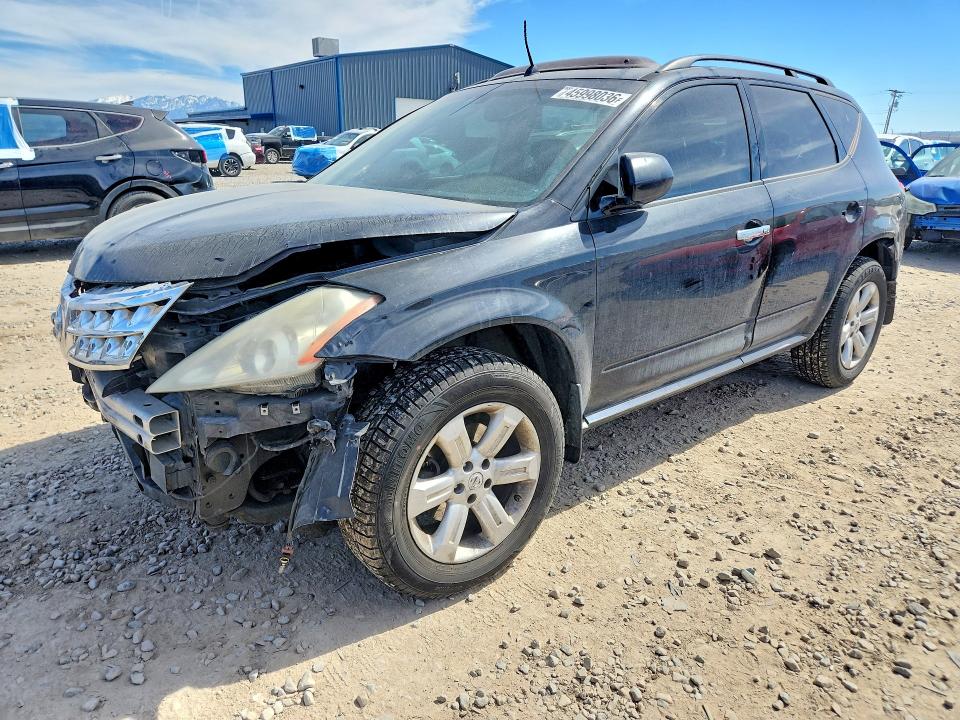 2007 Nissan Murano VIN JN8AZ08T17W507686 COPART salvage auction — FRONT END, UT - SALVAGE CERTIFICATE, sold $150 on 2026-07-10 (photo 1)