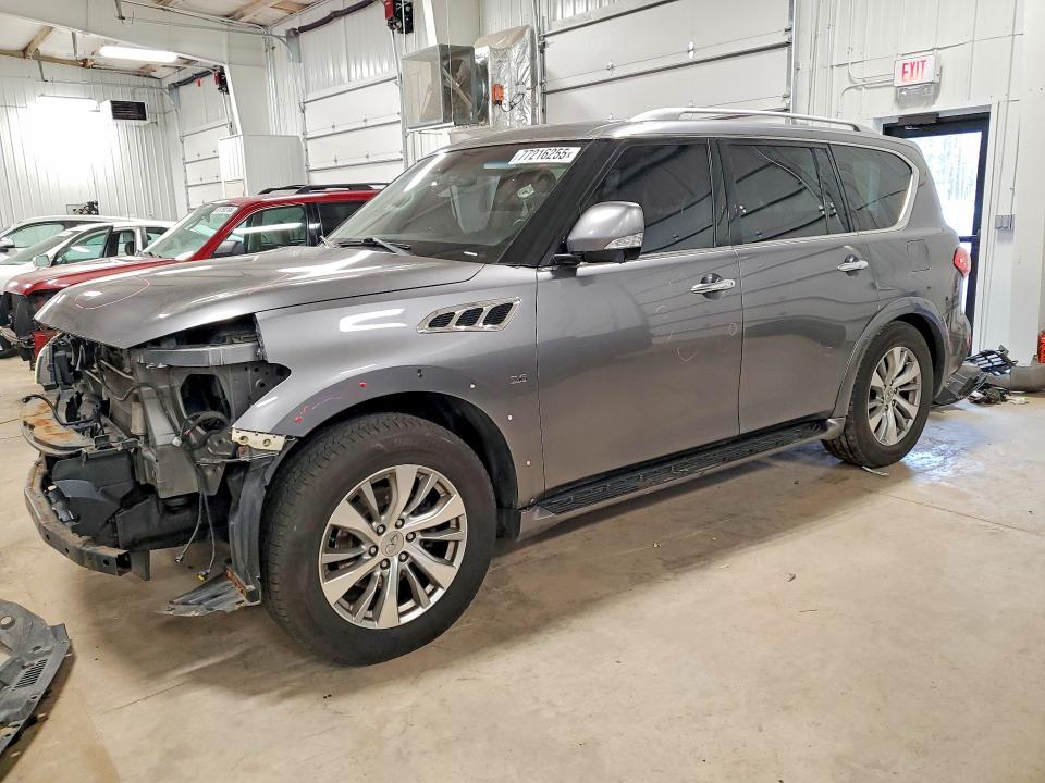 2017 Infiniti Qx80 VIN JN8AZ2NE0H9157985 COPART salvage auction — FRONT END, Mn - Cert Of Title-Salvage, sold $2,700 on 2026-07-09 (photo 1)