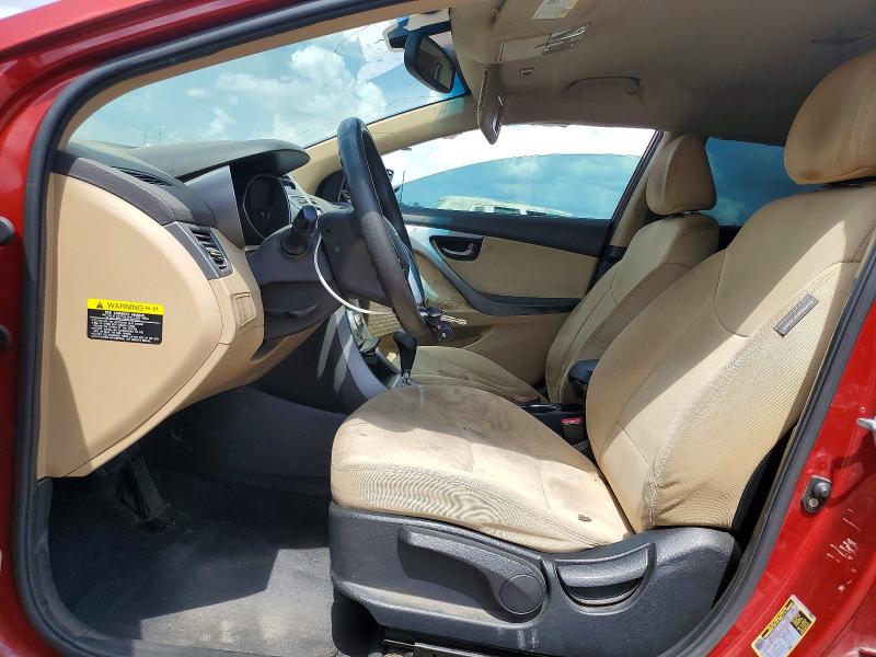 2012 Hyundai Elantra VIN KMHDH4AE5CU267705 COPART salvage auction — SIDE, TX, sold $750 on 2026-07-09 (photo 7)