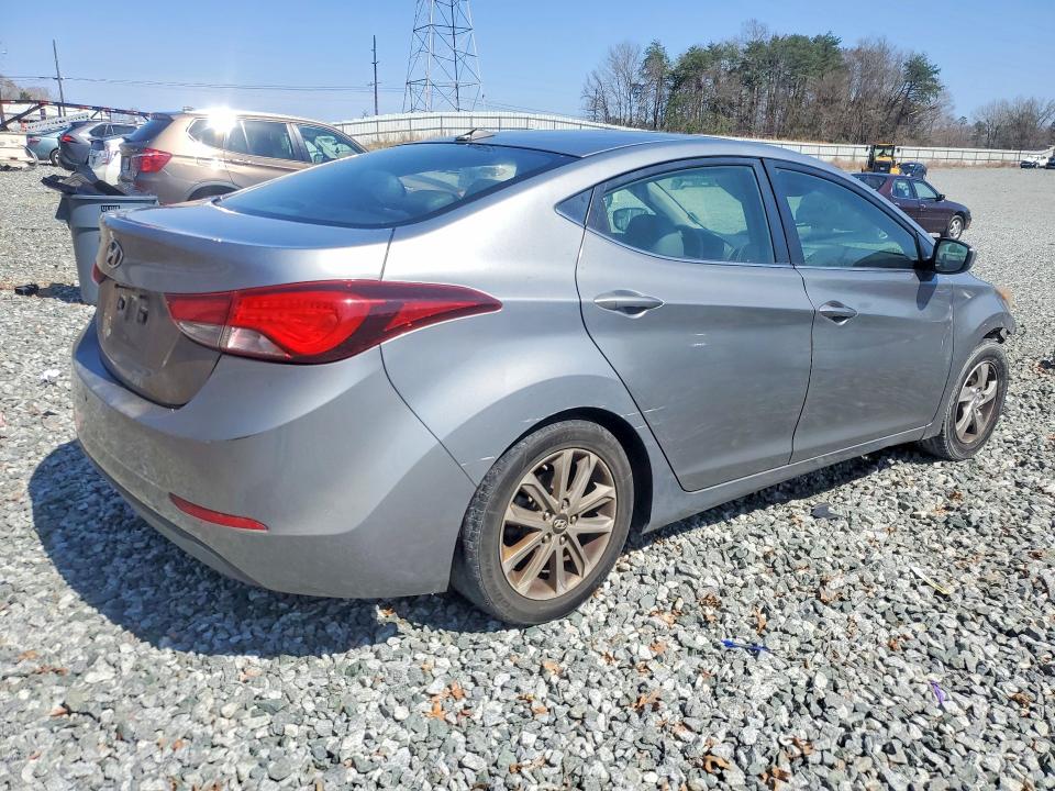 2015 Hyundai Elantra VIN KMHDH4AE2FU423185 COPART salvage auction — FRONT END, Nc - Salvage Certificate Of Title, sold $575 on 2026-07-29 (photo 3)