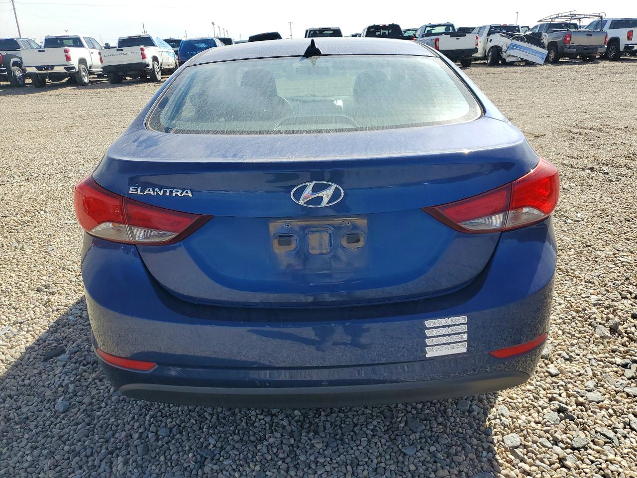 2016 Hyundai Elantra VIN 5NPDH4AE8GH700423 COPART salvage auction — Hail, TX - SALVAGE VEHICLE TITLE, sold $1,700 on 2026-03-31 (photo 6)