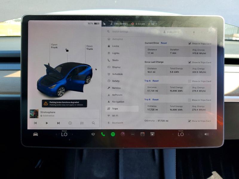 2021 Tesla Model y VIN 5YJYGDEE1MF172815 COPART salvage auction — SIDE, Salvage Title, sold $8,200 on 2026-07-14 (photo 9)