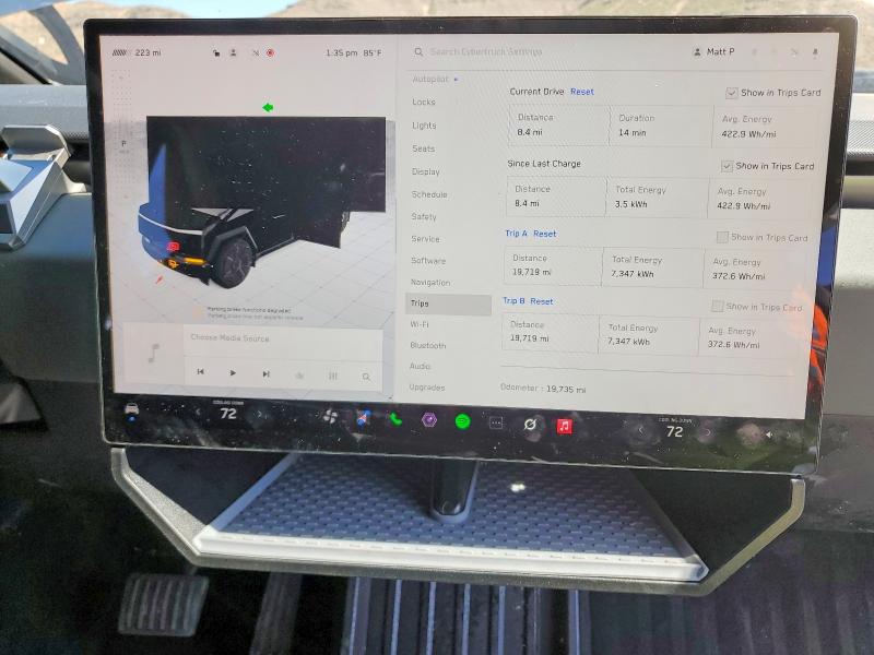 2025 Tesla Cybertruck VIN 7G2CEGEC9SA077409 COPART salvage auction — Front End, NV - SALVAGE TITLE, sold $18,400 on 2026-05-04 (photo 9)