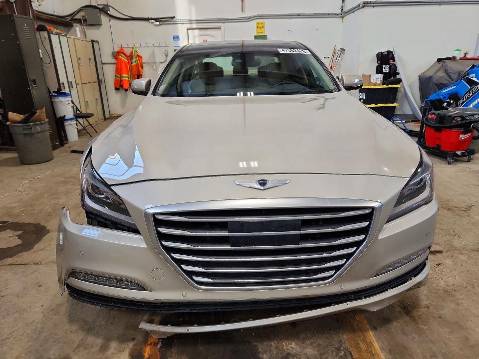 2015 Hyundai Genesis VIN KMHGN4JEXFU078753 COPART salvage auction — FRONT END, AB - BOS - SALVAGE, sold $1,950 on 2026-07-02 (photo 5)