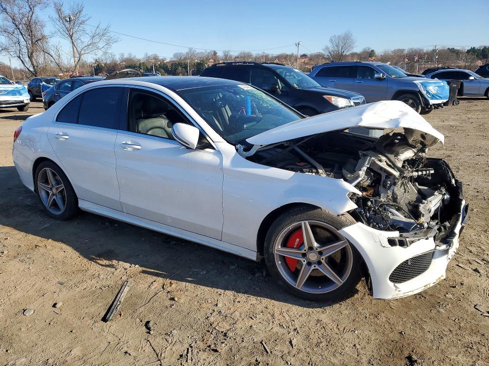 2017 Mercedes-benz C-klasse VIN 55SWF4KB4HU181744 COPART salvage auction — FRONT END, MD - CERT OF SALVAGE > 75% DAMAGE, sold $2,200 on 2026-07-09 (photo 4)