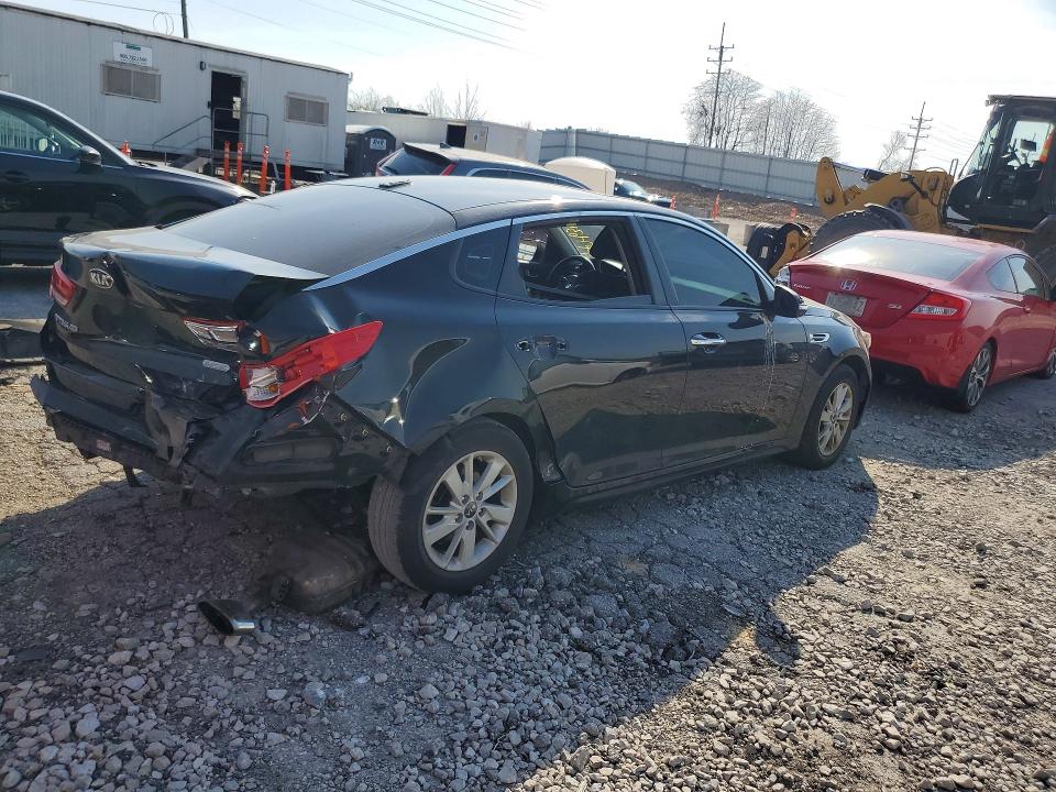 2016 Kia Optima VIN 5XXGT4L34GG029061 COPART salvage auction — REAR END, Mo - Salvage Certificate Of Title, sold $625 on 2026-07-31 (photo 3)
