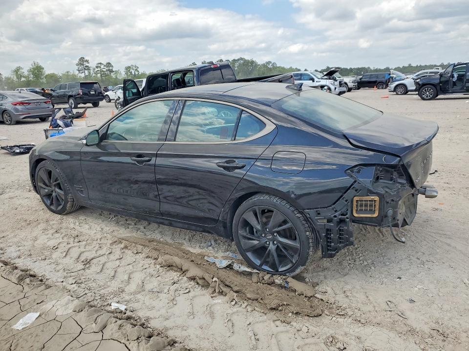 2023 Genesis G70 VIN KMTG34TA8PU126113 COPART salvage auction — REAR END, Tx - Salvage Vehicle Title, sold $11,400 on 2026-07-21 (photo 2)