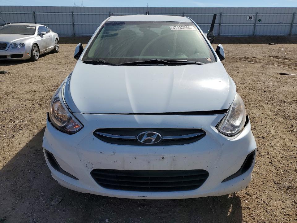 2017 Hyundai Accent VIN KMHCT4AE7HU343166 COPART salvage auction — FRONT END, Salvage Title, sold $1,100 on 2026-07-20 (photo 5)