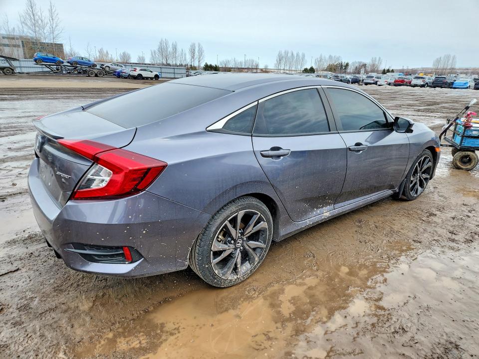 2020 Honda Civic VIN 2HGFC2F82LH015515 COPART salvage auction — VANDALISM, On - Permit No Brand - Unfit, sold $8,800 on 2026-07-30 (photo 3)
