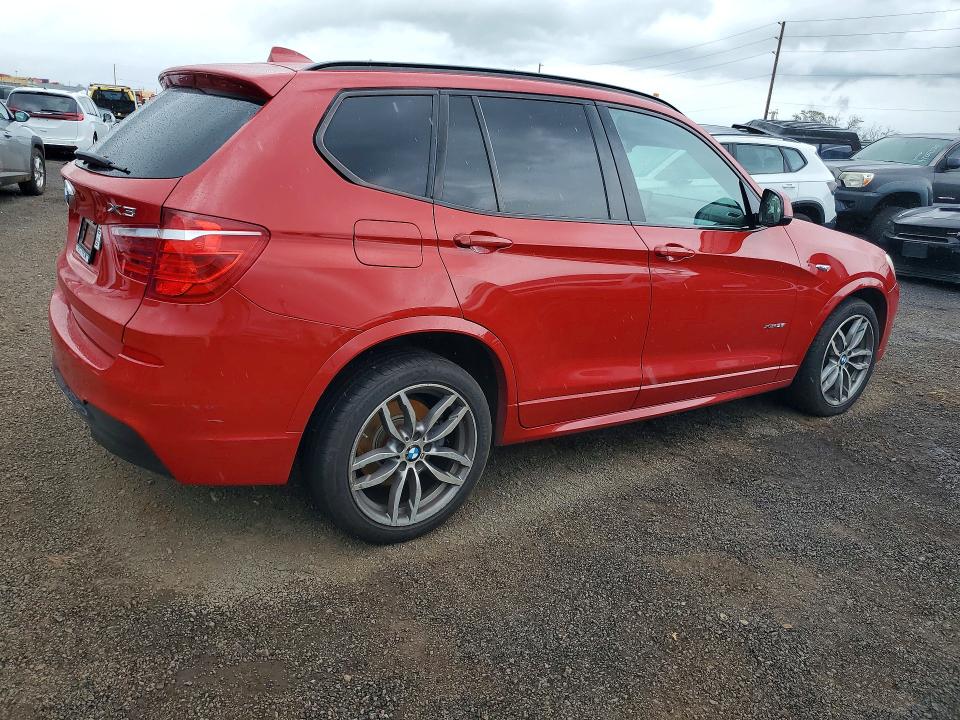 2016 BMW X3 VIN 5UXWX7C54G0R17652 COPART salvage auction — WATER/FLOOD, Hi - Certificate Of Salvage, sold $825 on 2026-07-06 (photo 3)