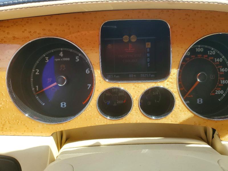 2008 Bentley Continental VIN SCBDR33W18C053330 COPART salvage auction — FRONT END, Fl - Cert Of Title Slvg Rebuildable, sold $3,950 on 2026-07-22 (photo 9)
