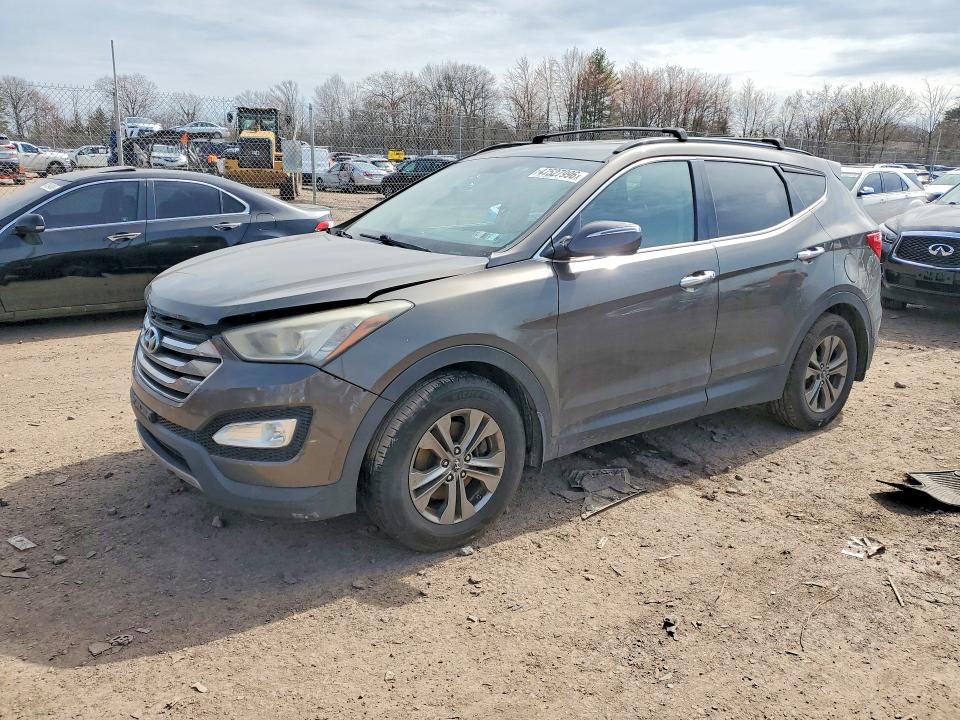 2013 Hyundai Santa fe VIN 5XYZUDLB8DG099585 COPART salvage auction — FRONT END, Pa - Certificate Of Salvage, sold $1,500 on 2026-07-06 (photo 1)