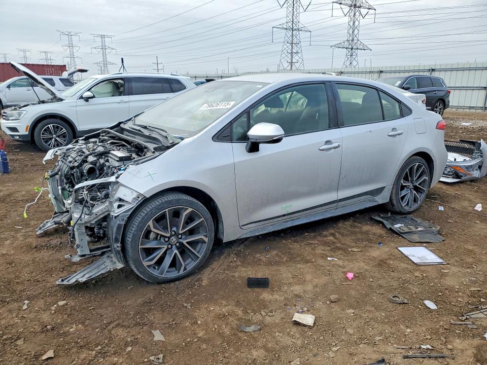 2022 Toyota Corolla VIN JTDS4MCE5N3509017 COPART salvage auction — FRONT END, Il - Salvage Certificate, sold $4,350 on 2026-07-16 (photo 1)