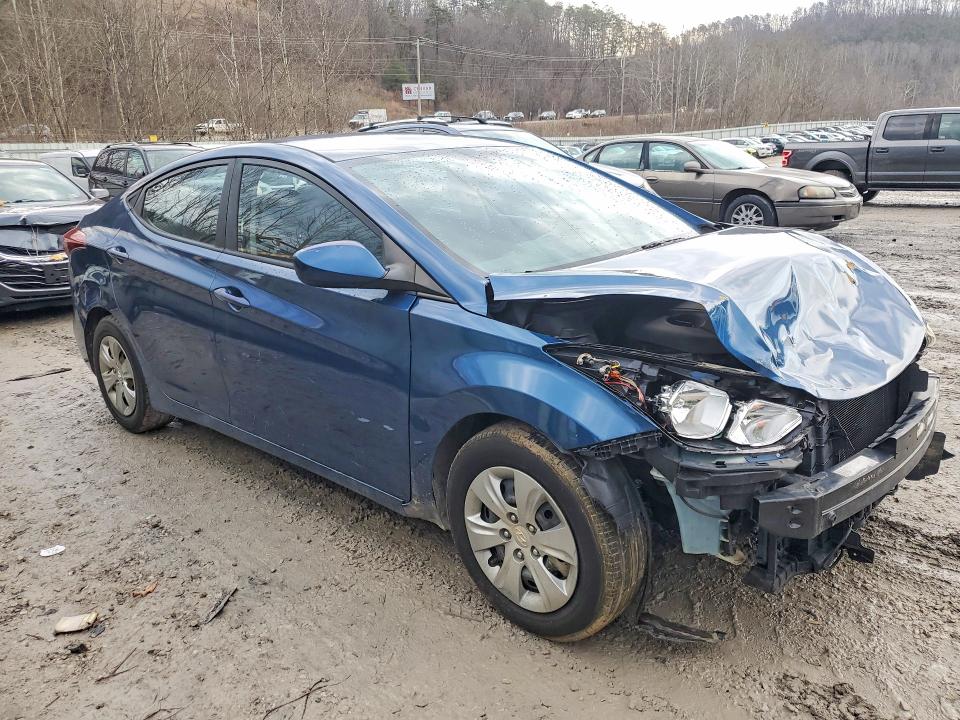 2016 Hyundai Elantra VIN KMHDH4AE1GU489213 COPART salvage auction — FRONT END, Salvage Title, sold $575 on 2026-07-23 (photo 4)
