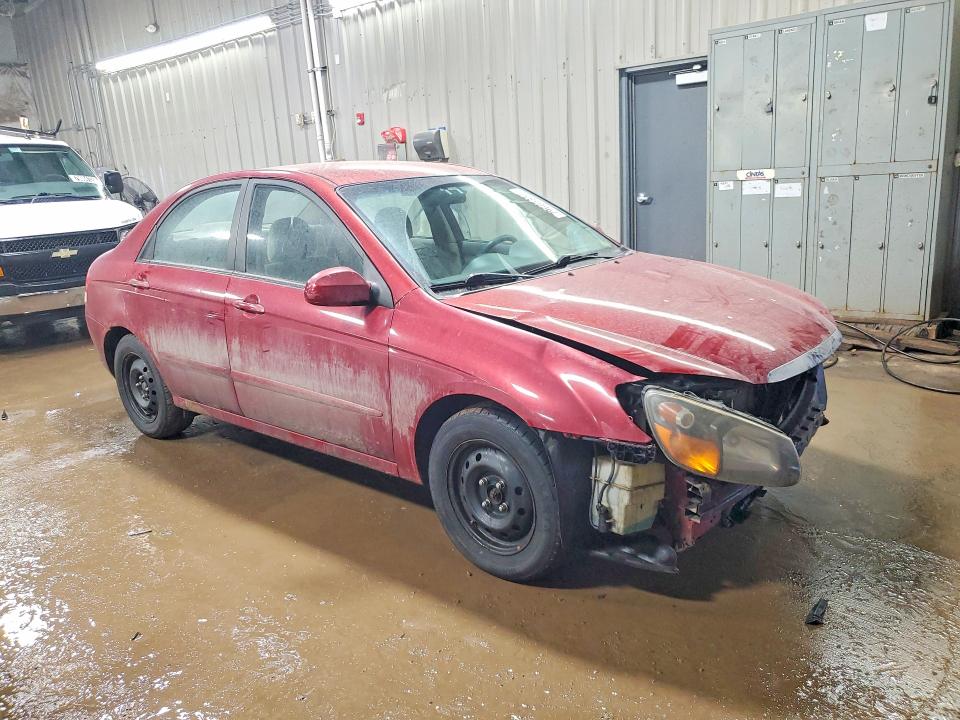 2009 Kia Spectra VIN KNAFE221095587181 COPART salvage auction — FRONT END, Il - Salvage Certificate, sold $300 on 2026-07-07 (photo 4)