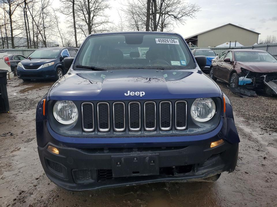 2018 Jeep Renegade VIN ZACCJBAB5JPG72489 COPART salvage auction — FRONT END, Ny - Mv907A-Parts Only W/Lienholder, sold $625 on 2026-07-15 (photo 5)