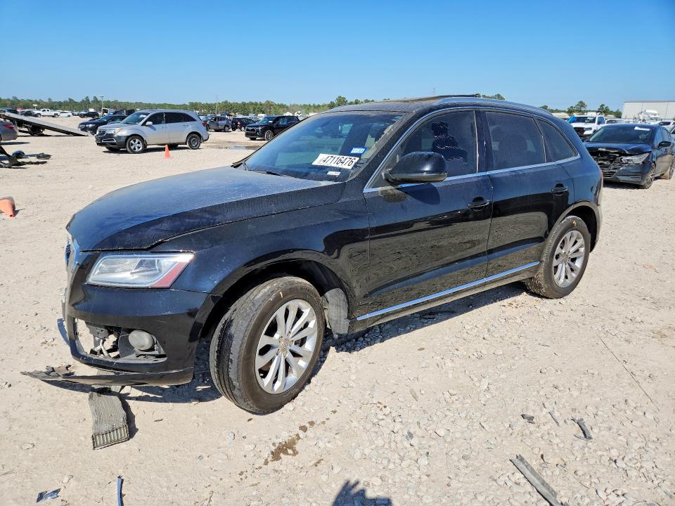 2014 Audi Q5 VIN WA1LFAFP0EA117806 COPART salvage auction — FRONT END, Tx - Salvage Vehicle Title, sold $550 on 2026-07-24 (photo 1)