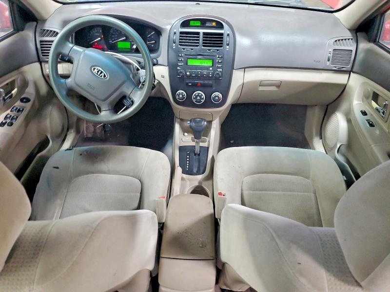 2009 Kia Spectra VIN KNAFE221095587181 COPART salvage auction — FRONT END, Il - Salvage Certificate, sold $300 on 2026-07-07 (photo 8)