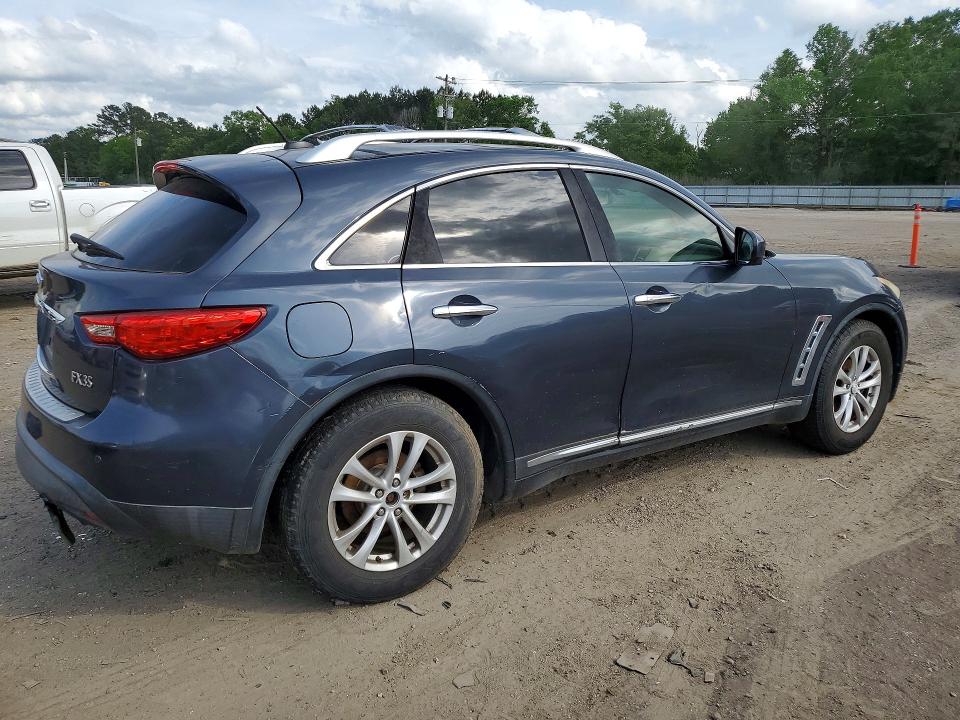 2011 Infiniti Fx35 VIN JN8AS1MUXBM711318 COPART salvage auction — WATER/FLOOD, LA - CERT OF TITLE-SALVAGE WATER, sold $225 on 2026-07-10 (photo 3)