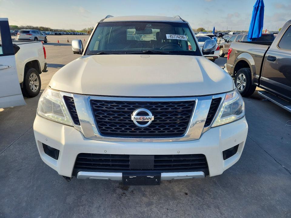 2017 Nissan Armada VIN JN8AY2ND1H9003683 COPART salvage auction — FRONT END, Tx - Salvage Vehicle Title, sold $225 on 2026-07-30 (photo 5)