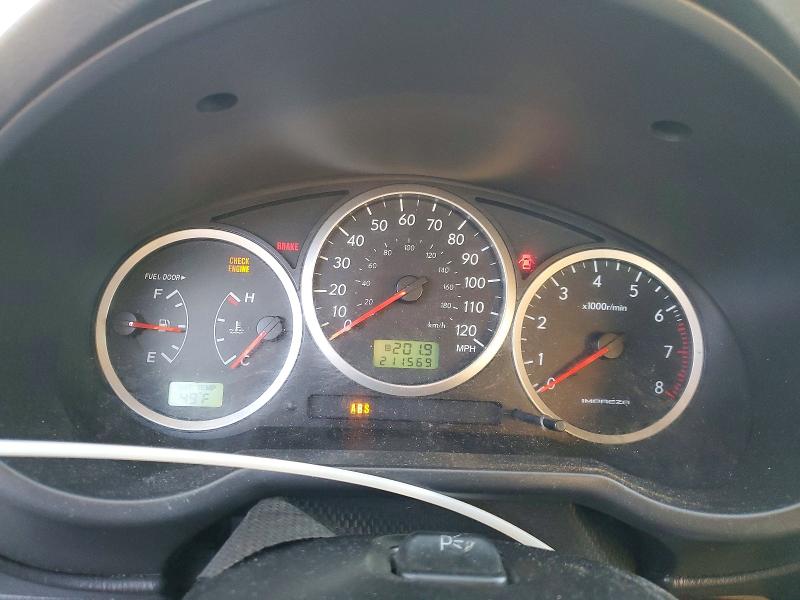 2006 Subaru Impreza VIN JF1GG68636G802540 COPART salvage auction — FRONT END, CO - PUBLIC - SALVAGE TITLE, sold $250 on 2026-07-16 (photo 9)